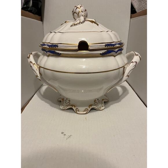 spode stafford 1/9688 blue leaf tureen - Picture 1 of 7